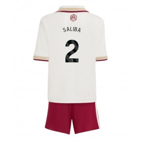 Arsenal William Saliba #2 Tredje Kläder Barn 2025-26 Kortärmad (+ Korta byxor)